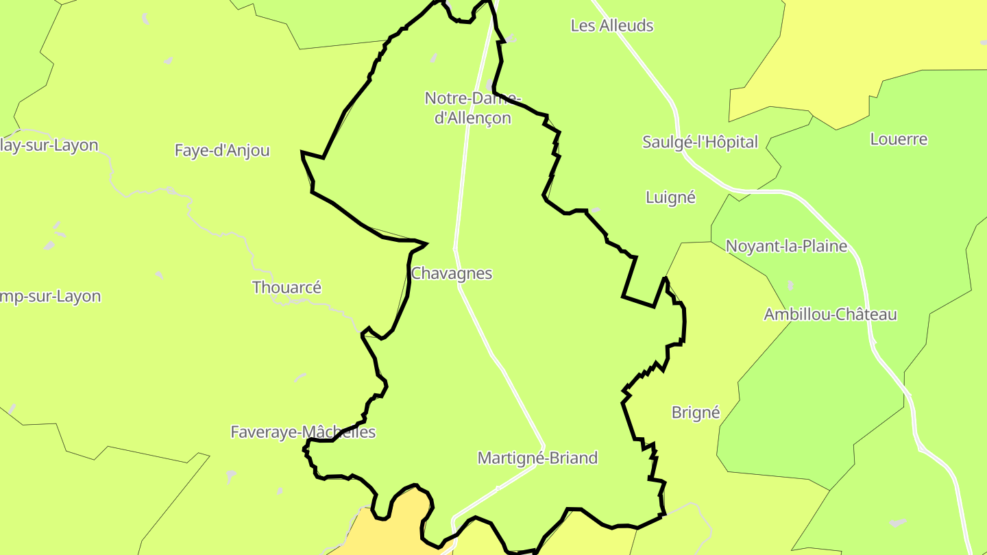 Carte des prix de l'immobilier Terranjou