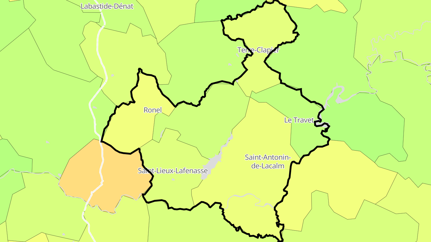 Carte des prix de l'immobilier Terre-de-Bancalié