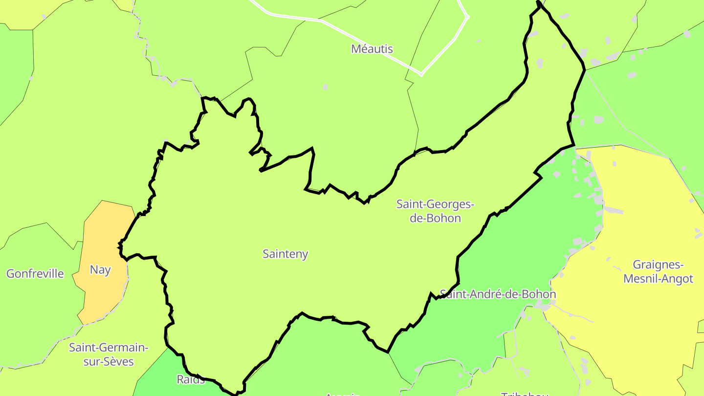 Carte des prix de l'immobilier Terre-et-Marais