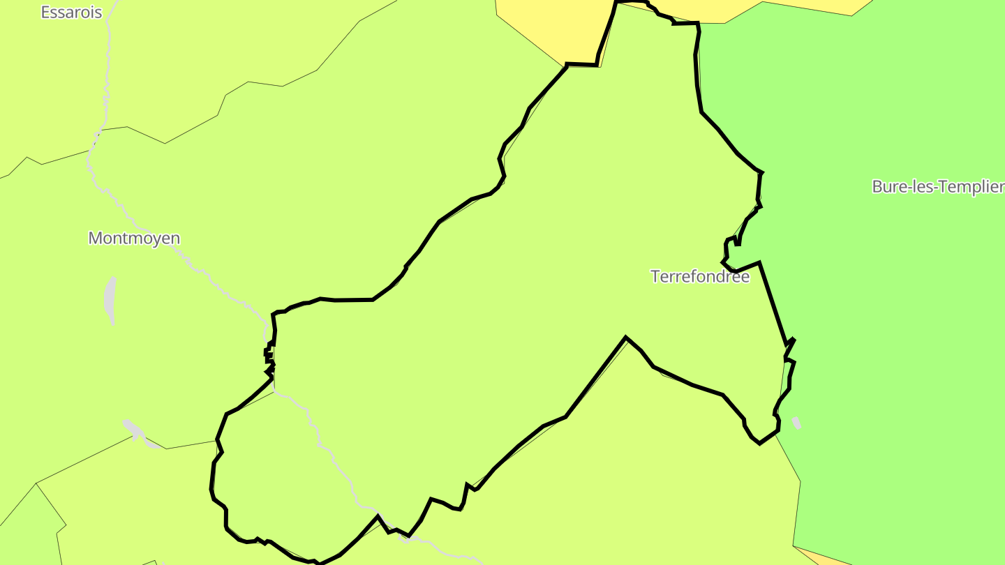 Carte des prix de l'immobilier Terrefondrée