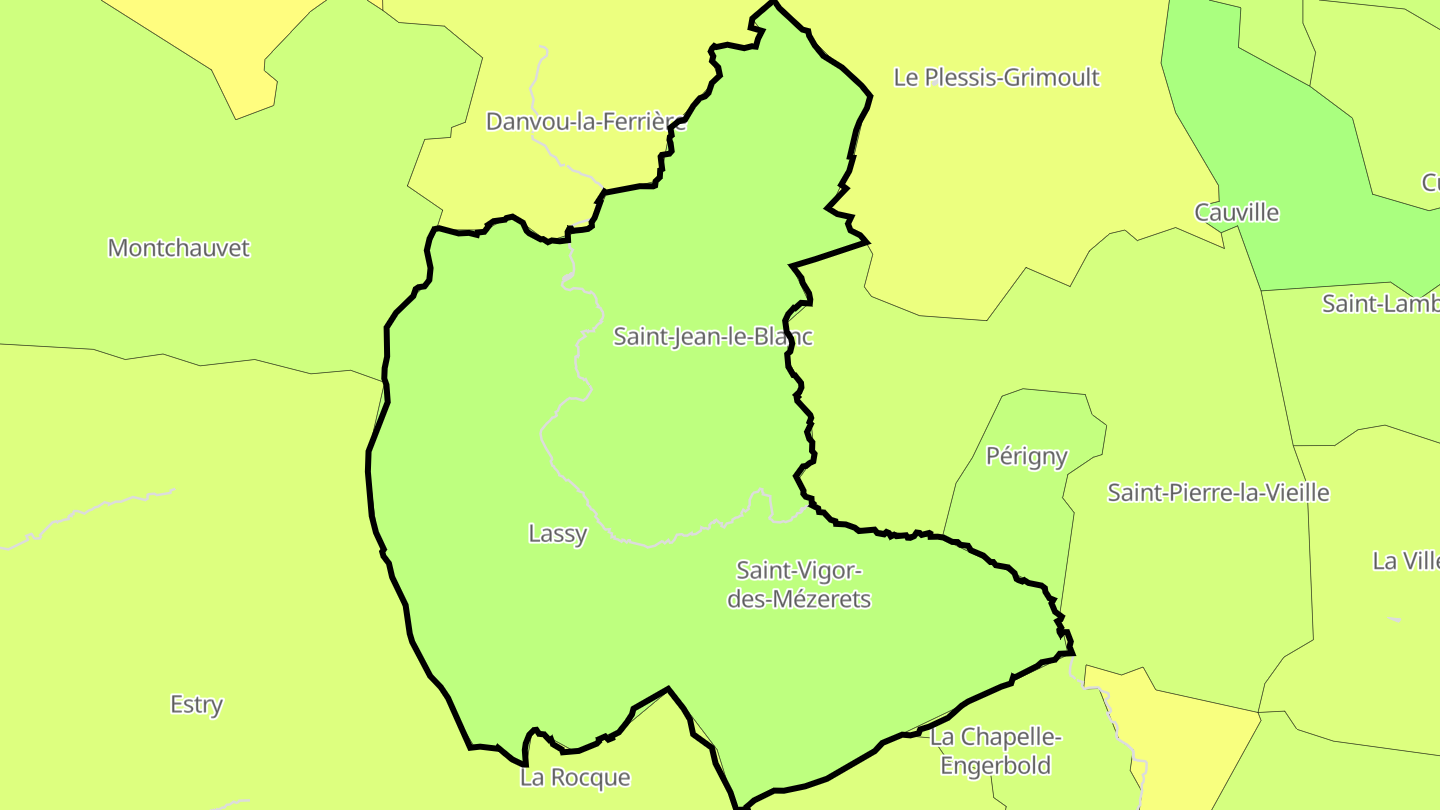 Carte des prix de l'immobilier Terres de Druance