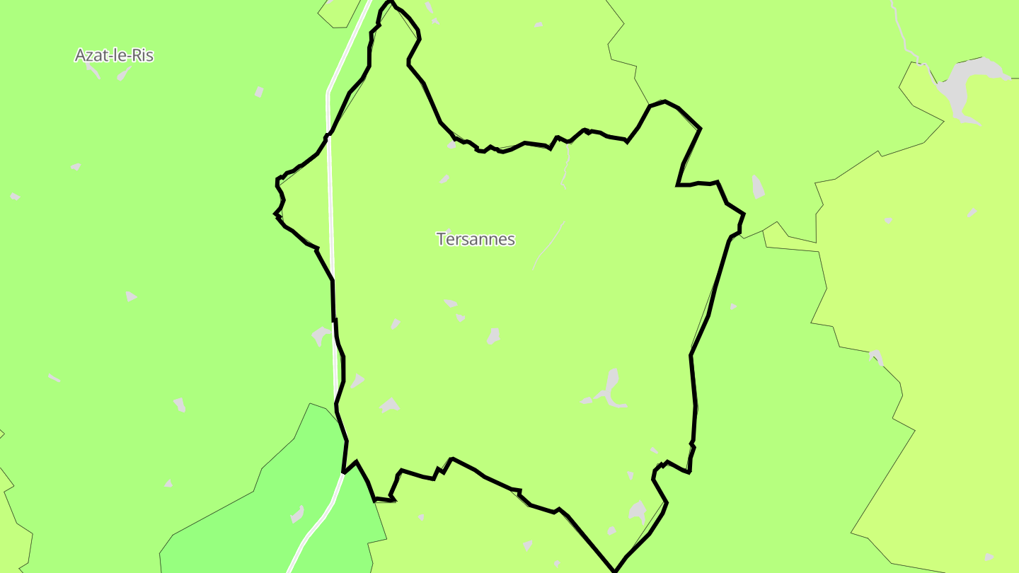 Carte des prix de l'immobilier Tersannes