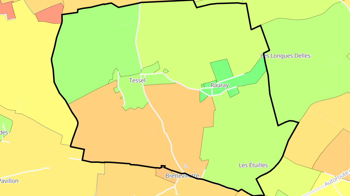 Carte des prix de l'immobilier Tessel