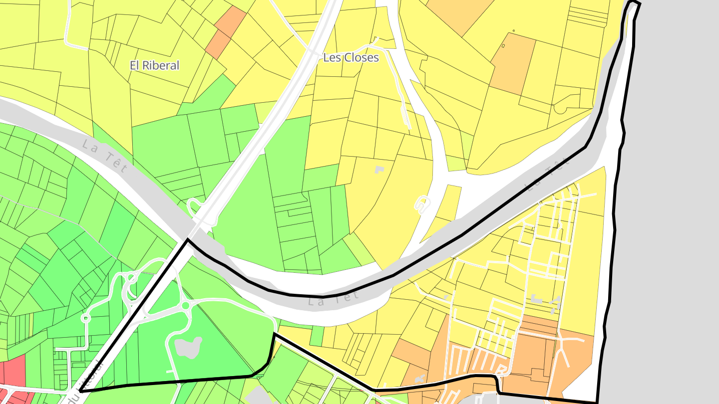 Carte des prix de l'immobilier Têt