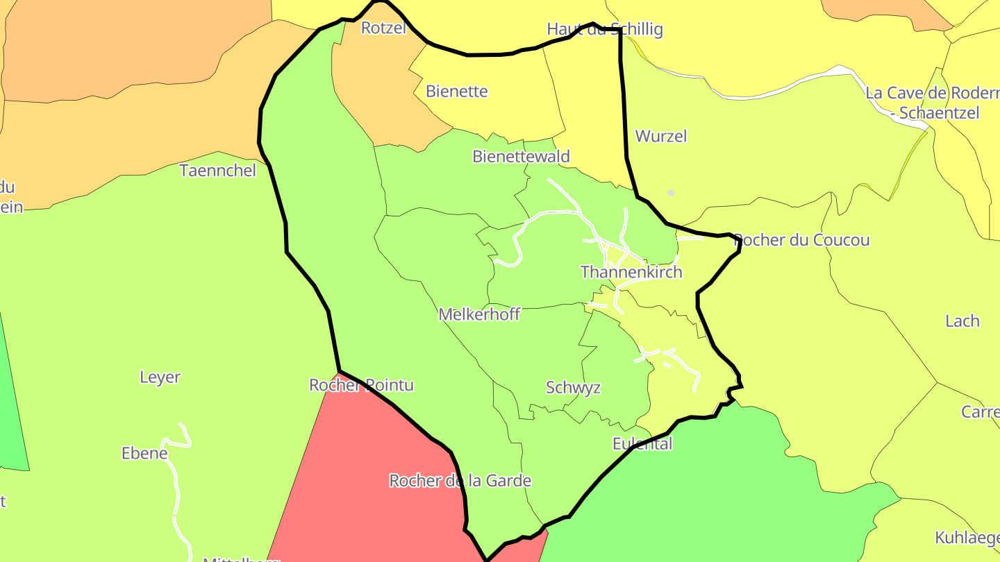 Carte des prix de l'immobilier Thannenkirch