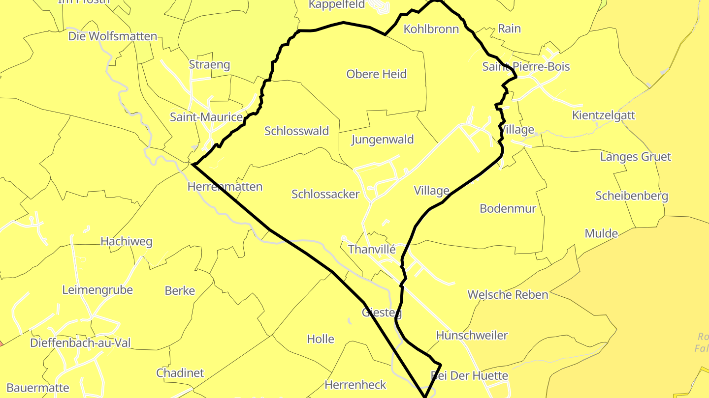 Carte des prix de l'immobilier Thanvillé