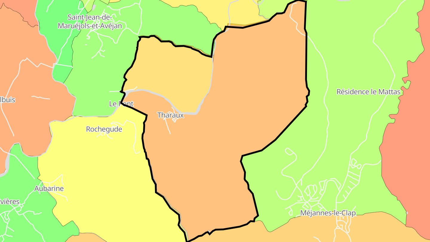 Carte des prix de l'immobilier Tharaux
