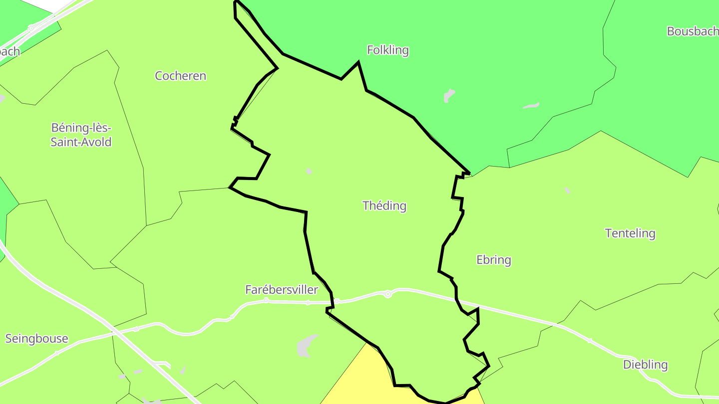 Carte des prix de l'immobilier Théding