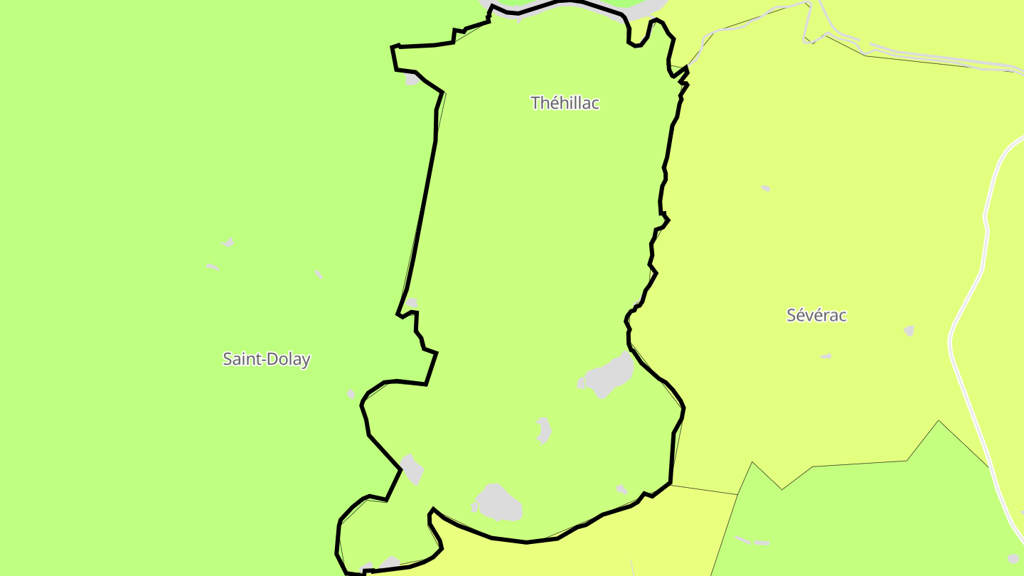 Carte des prix de l'immobilier Théhillac