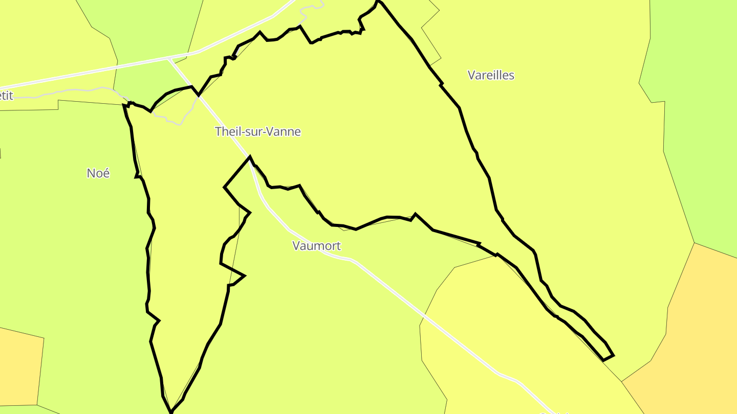 Carte des prix de l'immobilier Theil-sur-Vanne