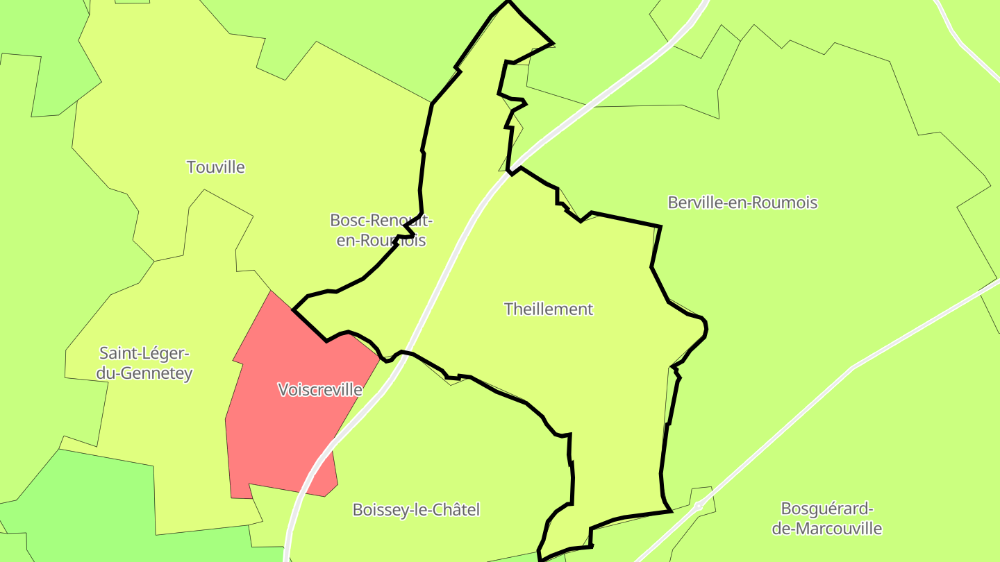Carte des prix de l'immobilier Theillement