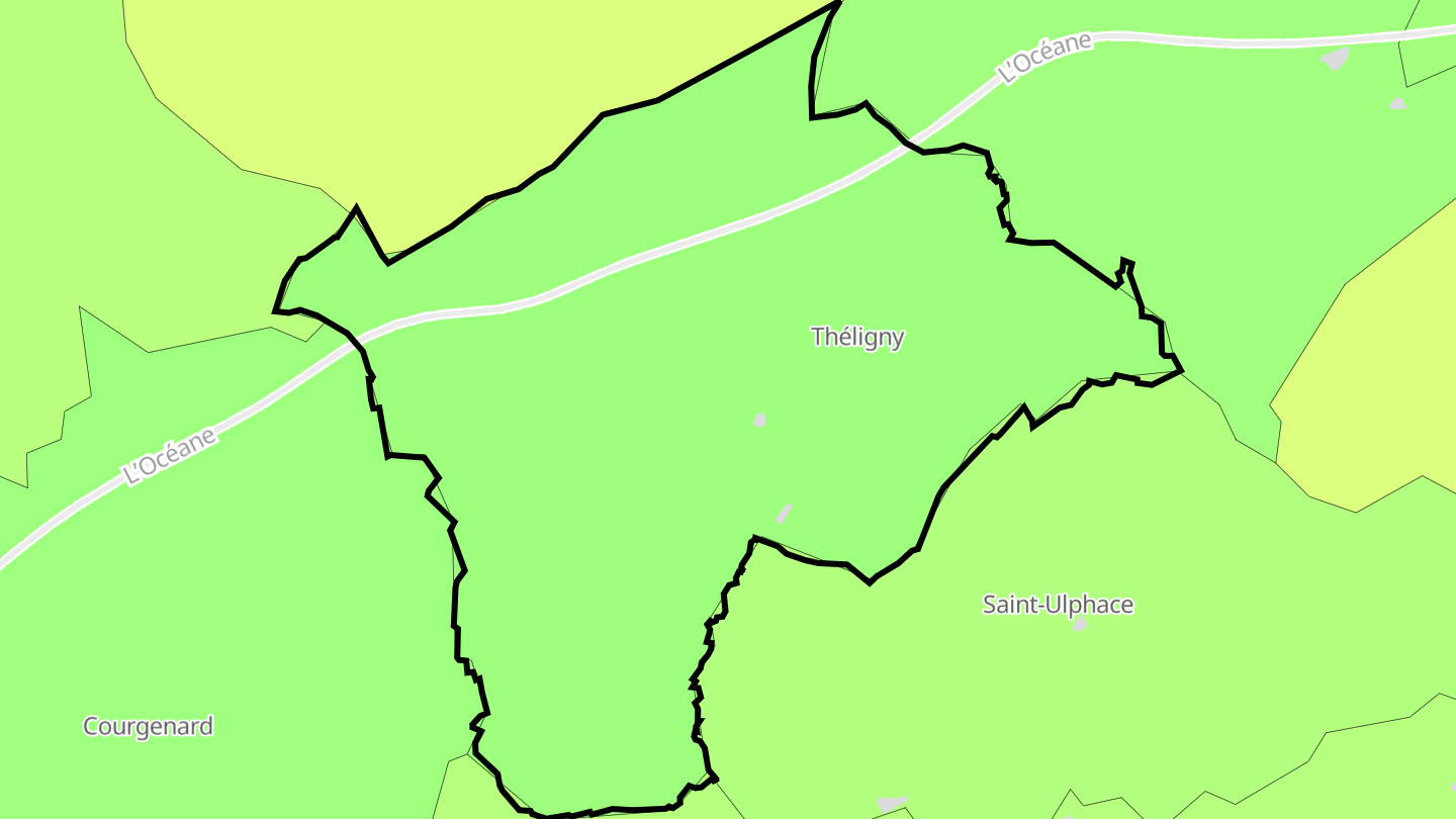 Carte des prix de l'immobilier Théligny