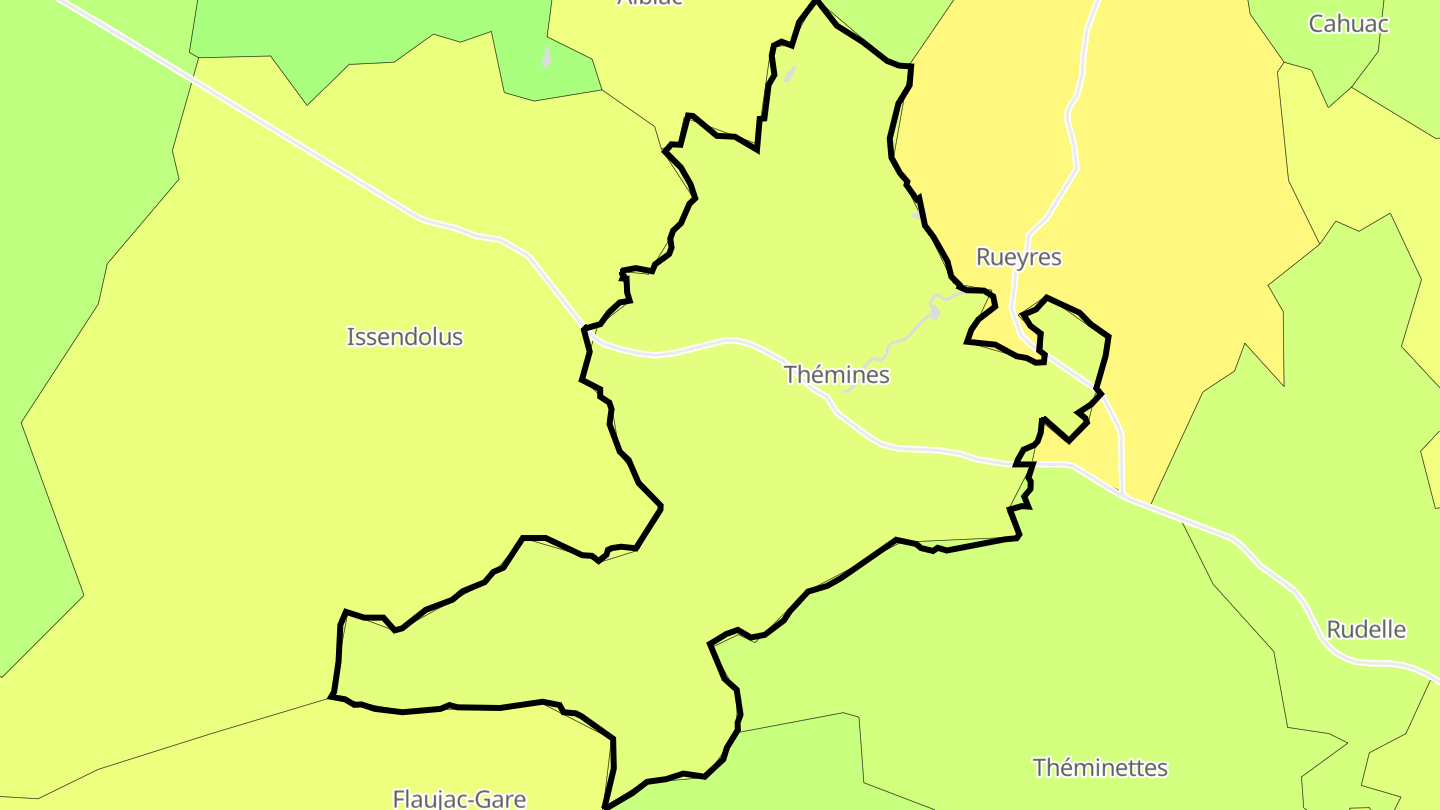 Carte des prix de l'immobilier Thémines