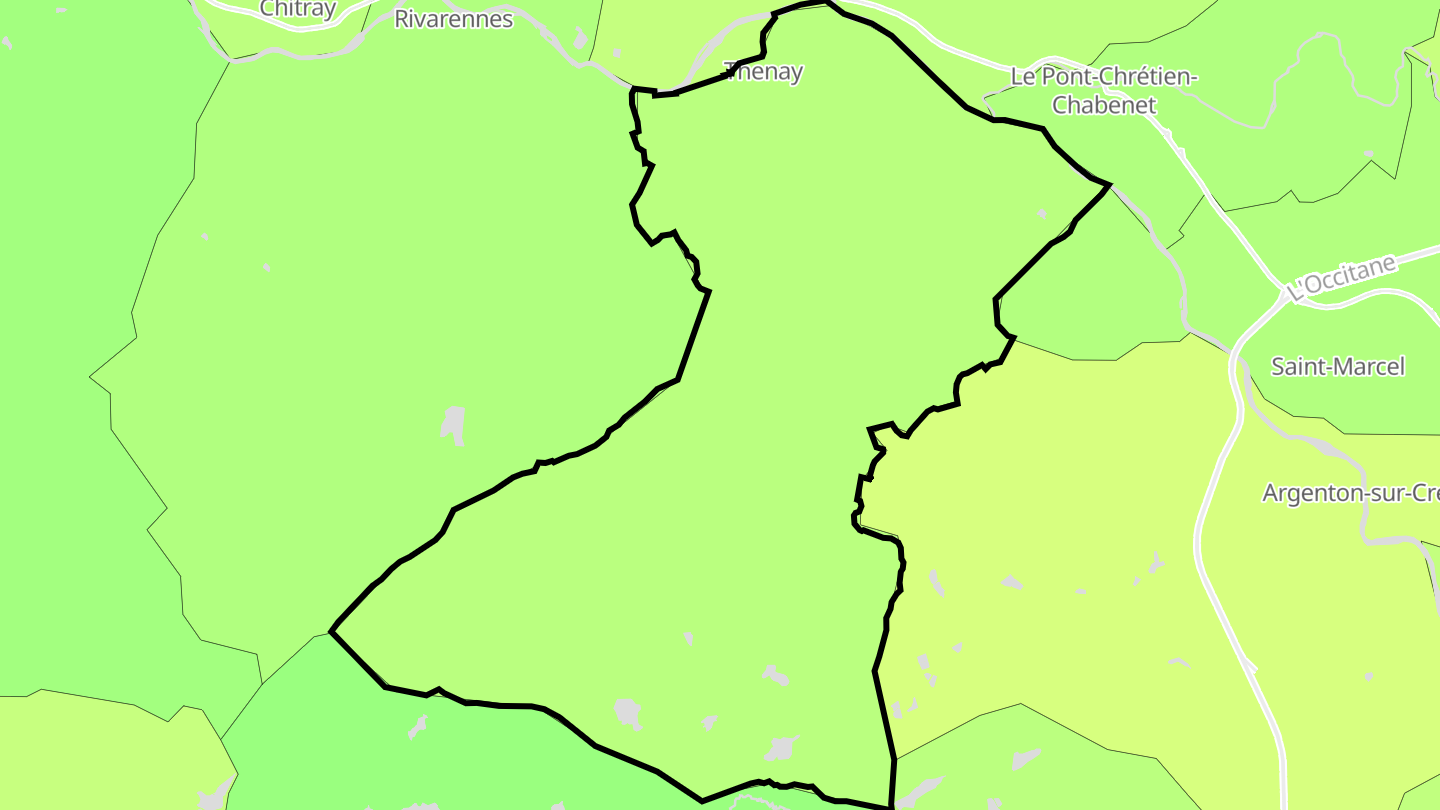 Carte des prix de l'immobilier Thenay