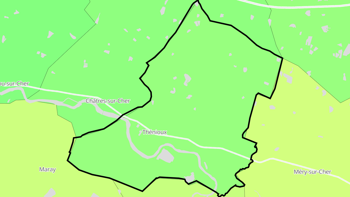 Carte des prix de l'immobilier Thénioux