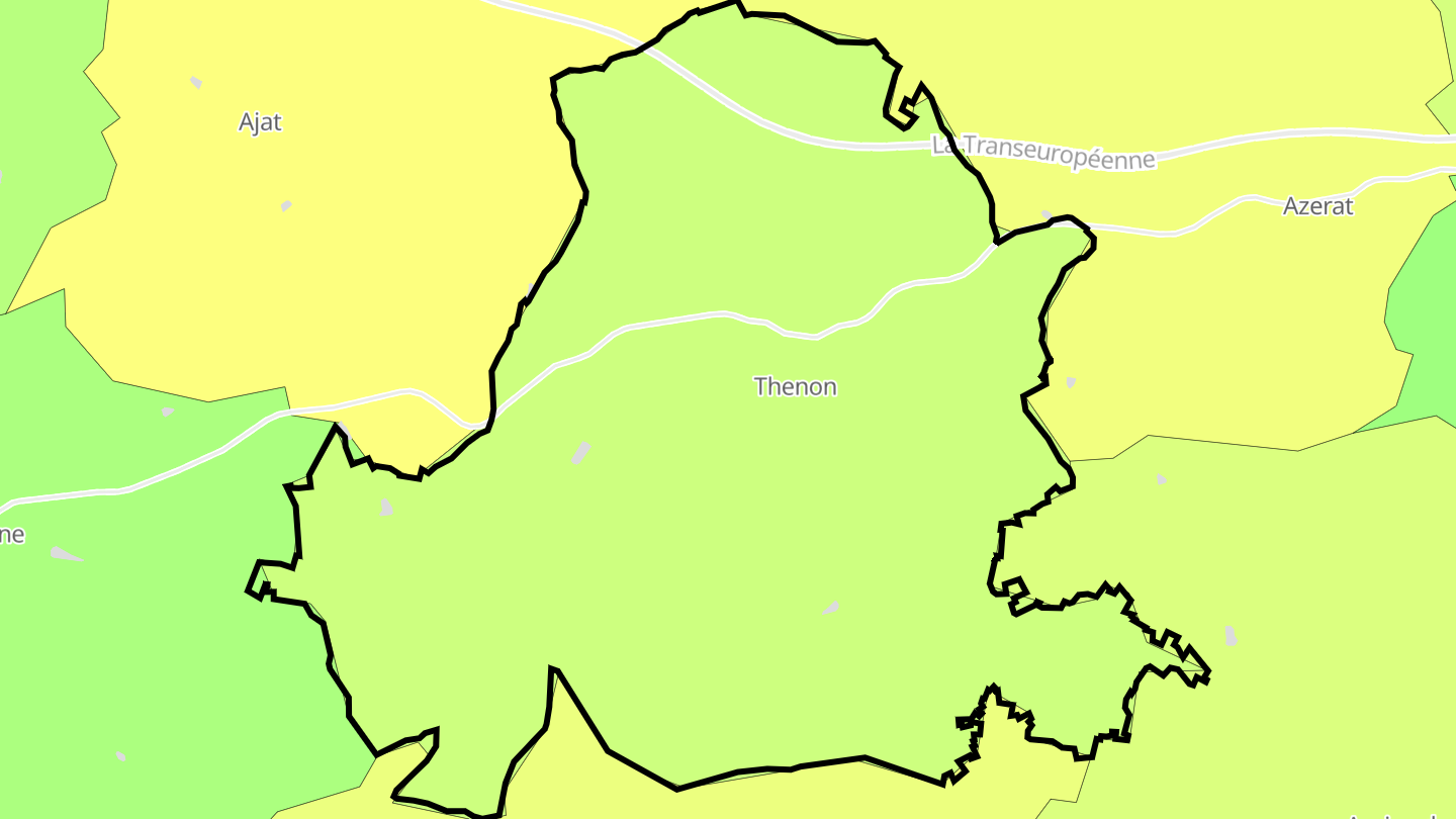 Carte des prix de l'immobilier Thenon