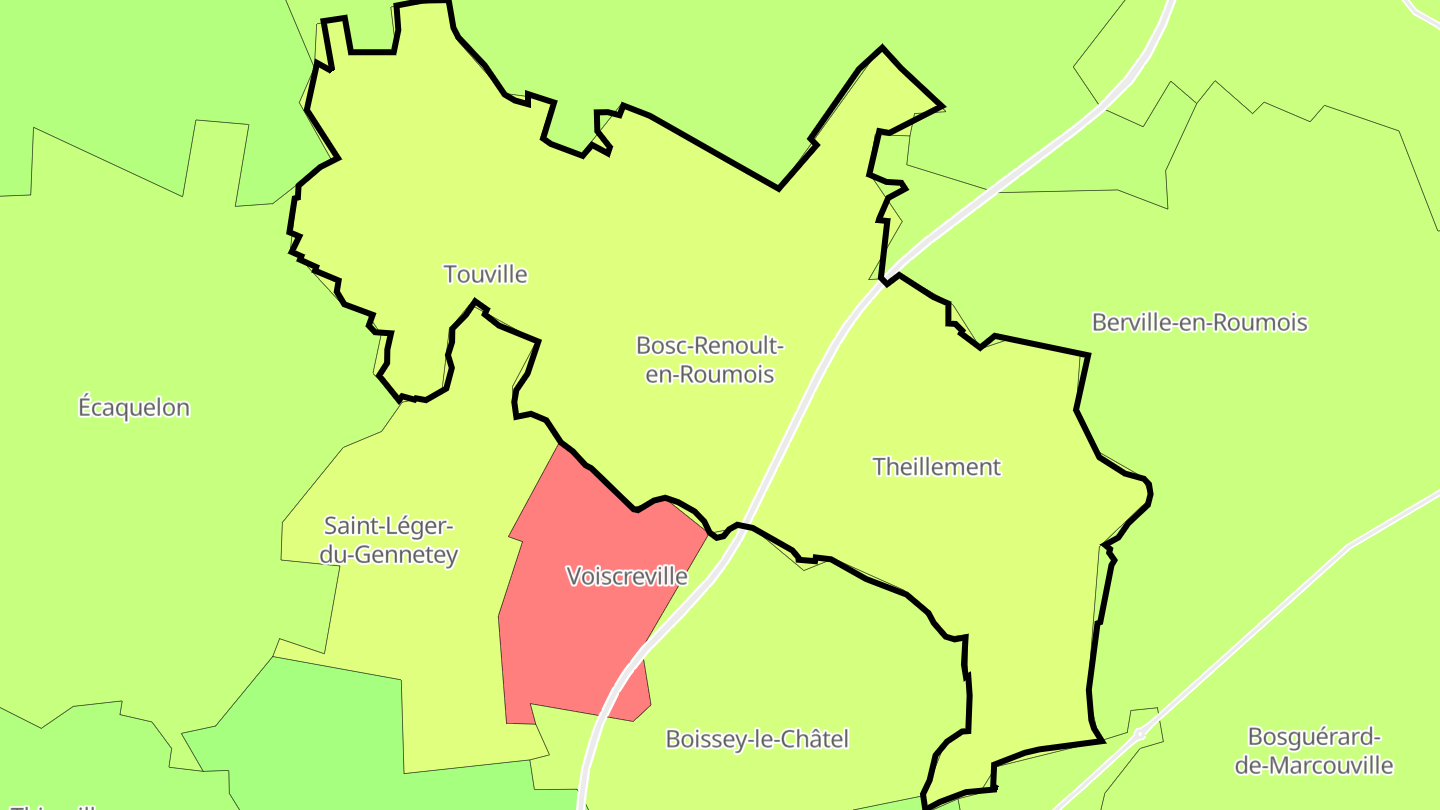 Carte des prix de l'immobilier Thénouville