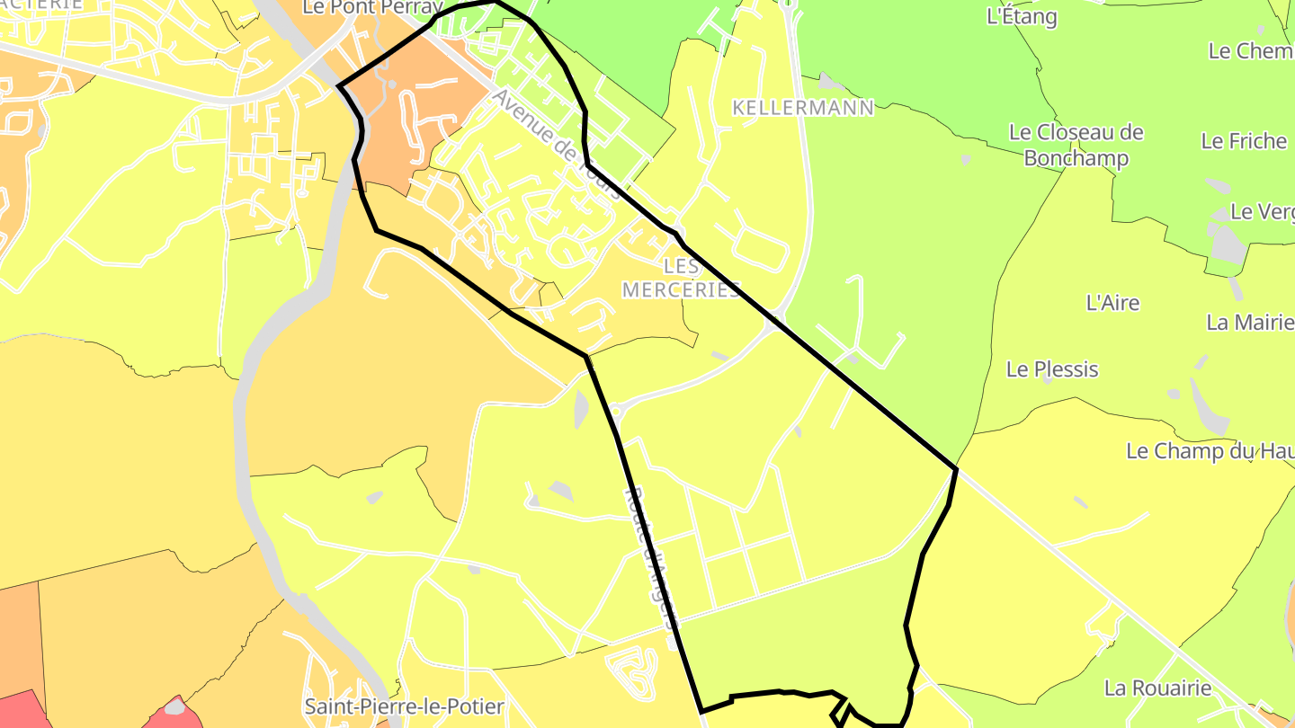 Carte des prix de l'immobilier Thévalles-Chartrière