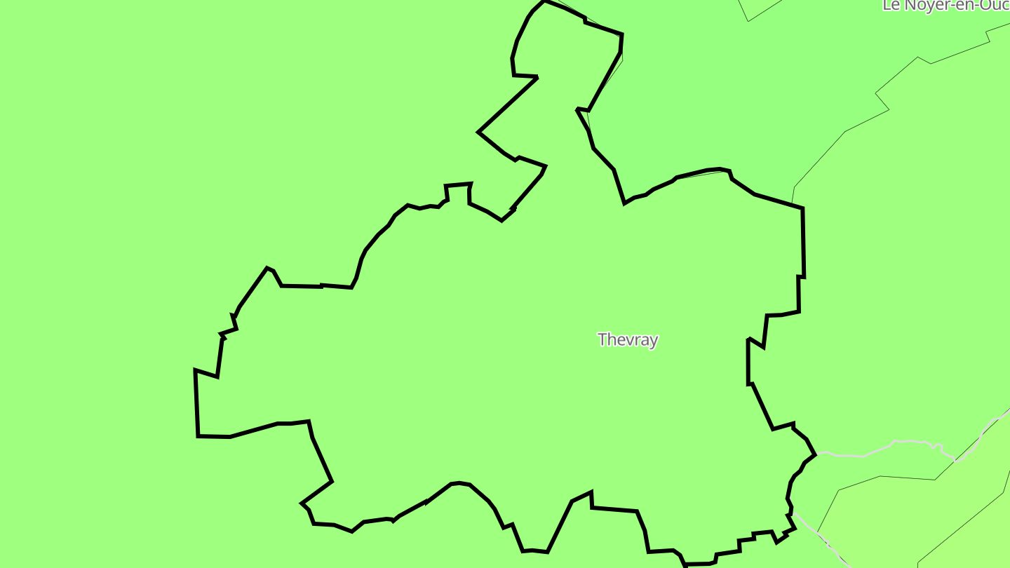 Carte des prix de l'immobilier Thevray