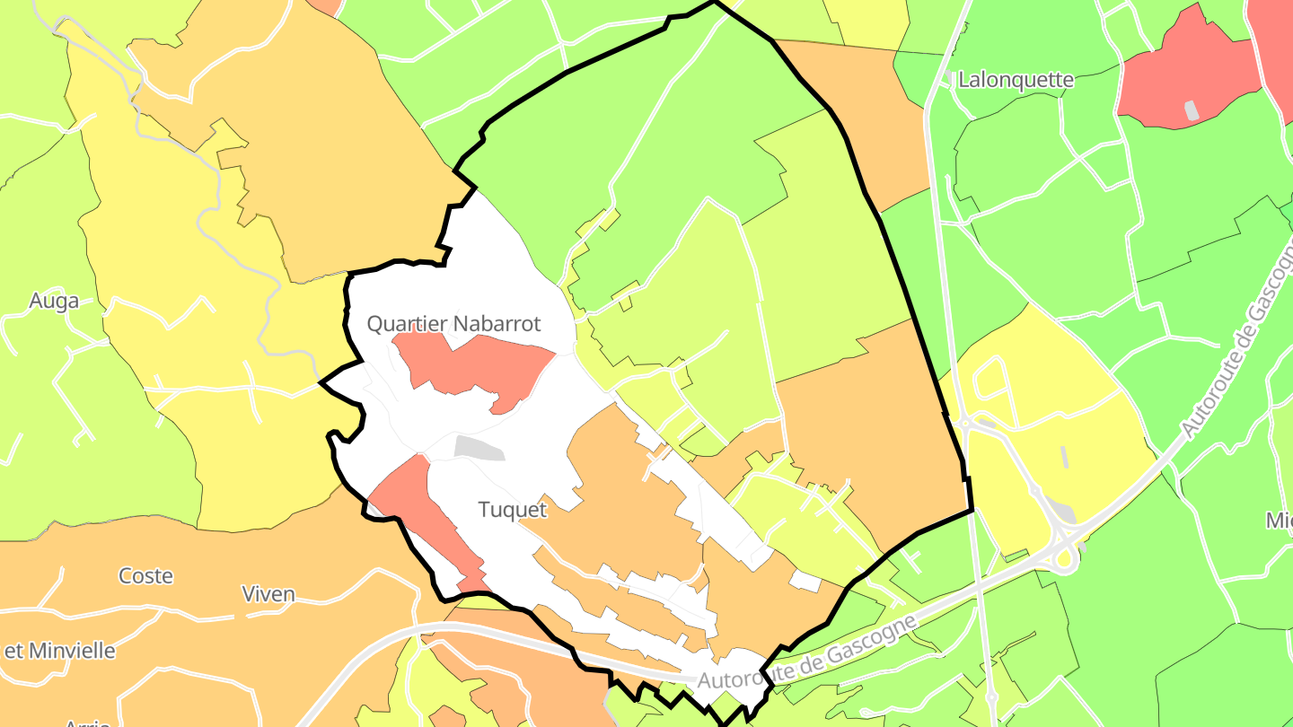 Carte des prix de l'immobilier Thèze