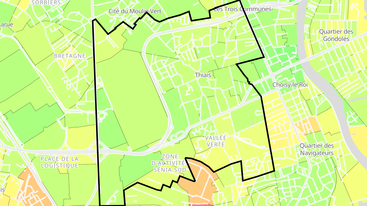 Carte des prix de l'immobilier Thiais