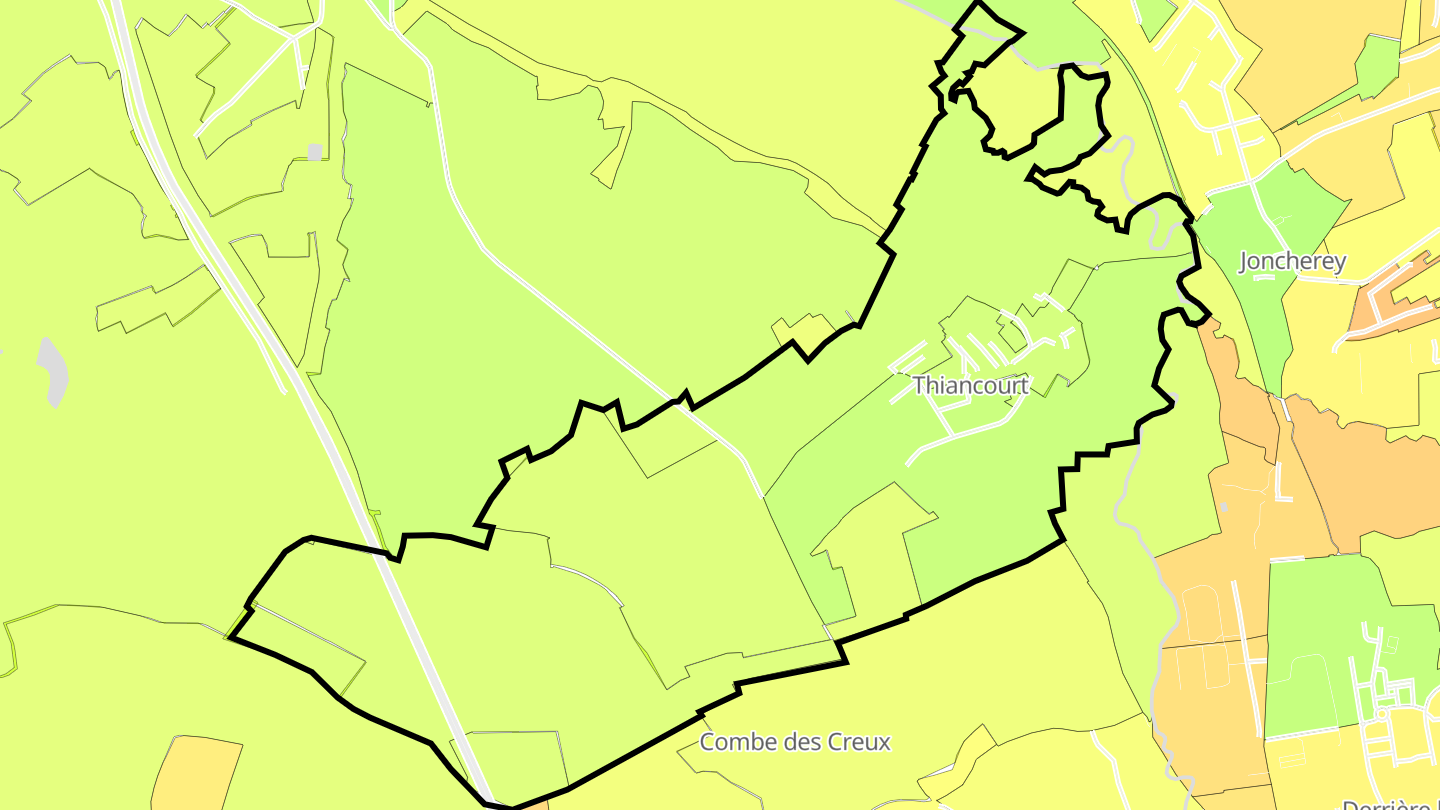 Carte des prix de l'immobilier Thiancourt