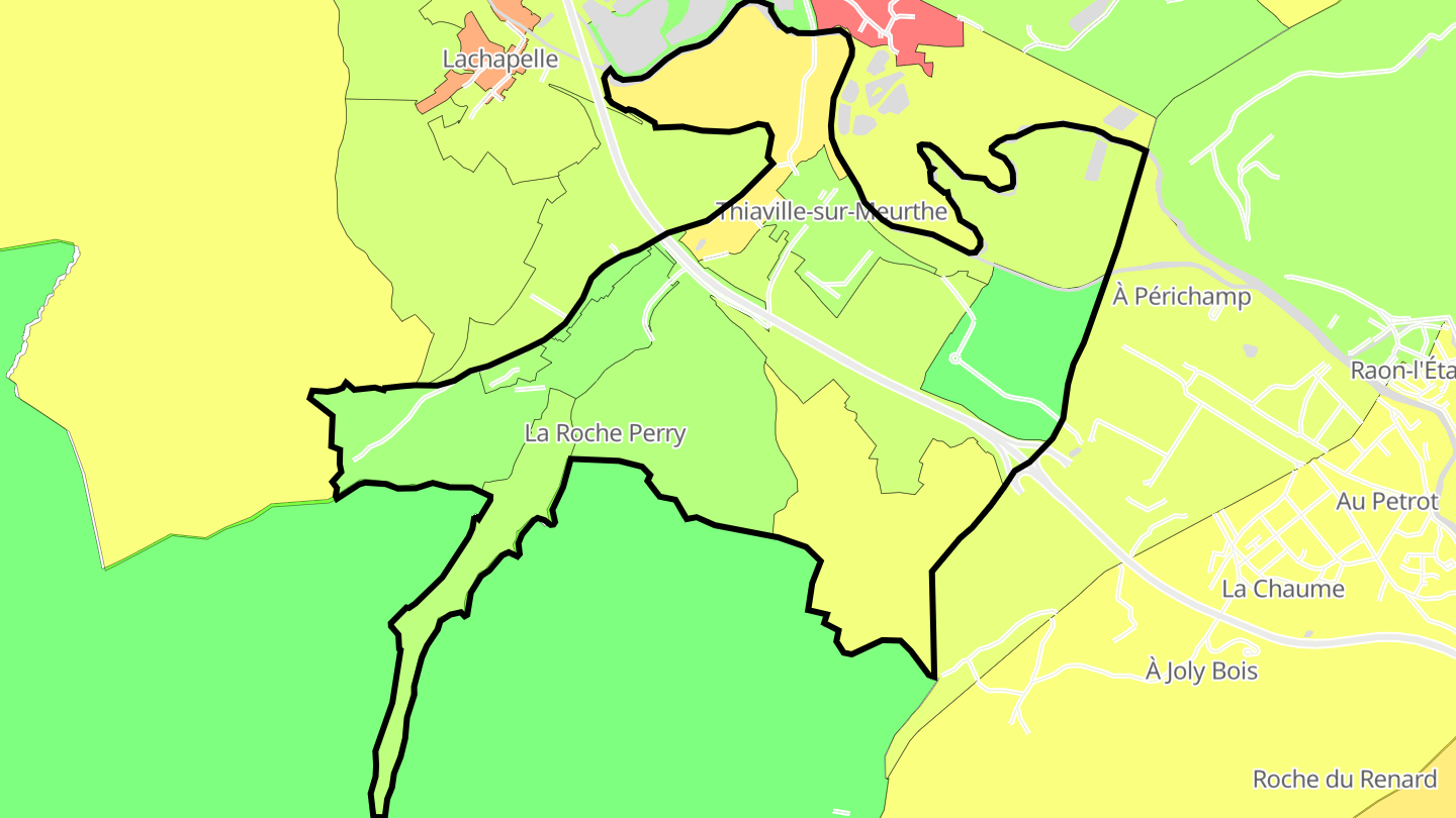 Carte des prix de l'immobilier Thiaville-sur-Meurthe