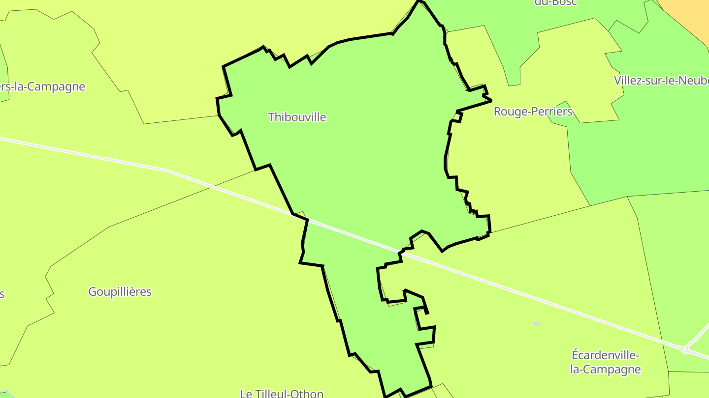 Carte des prix de l'immobilier Thibouville