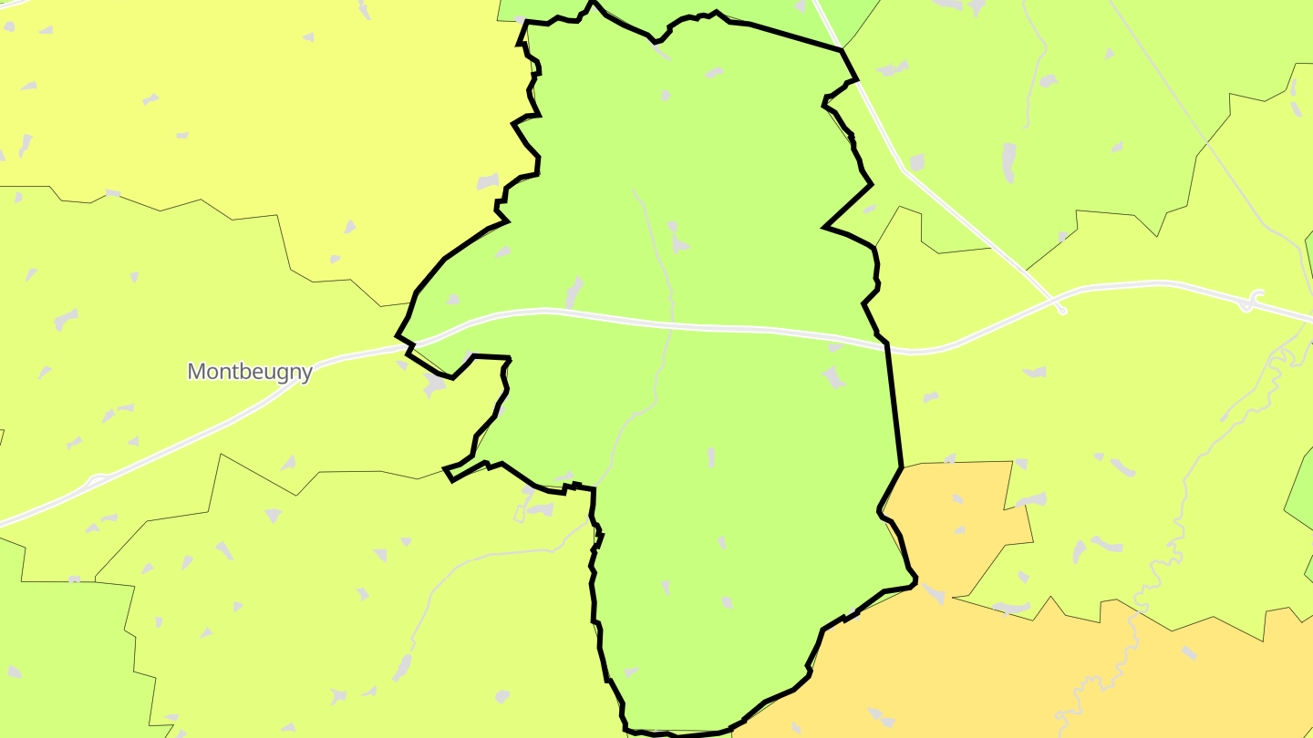 Carte des prix de l'immobilier Thiel-sur-Acolin