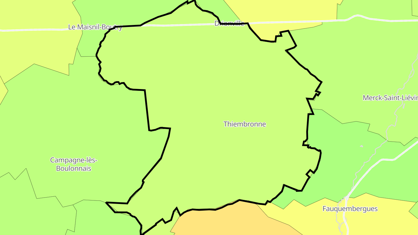 Carte des prix de l'immobilier Thiembronne