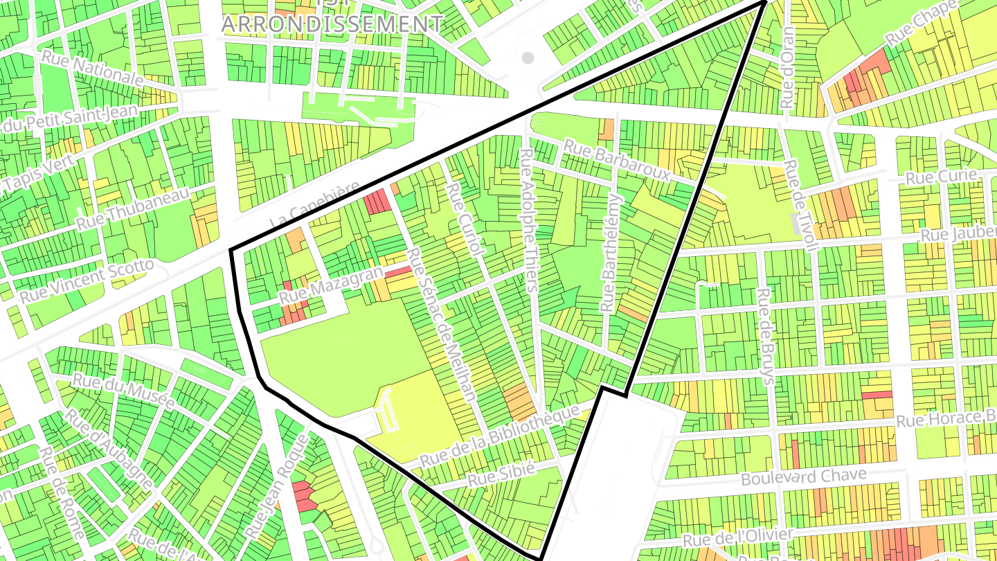 Carte des prix de l'immobilier Thiers