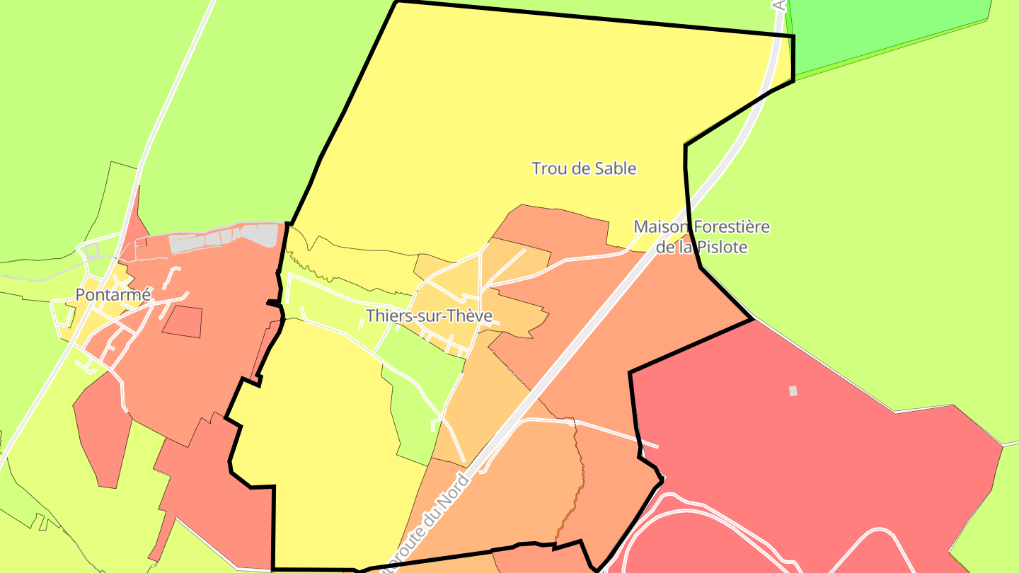 Carte des prix de l'immobilier Thiers-sur-Thève