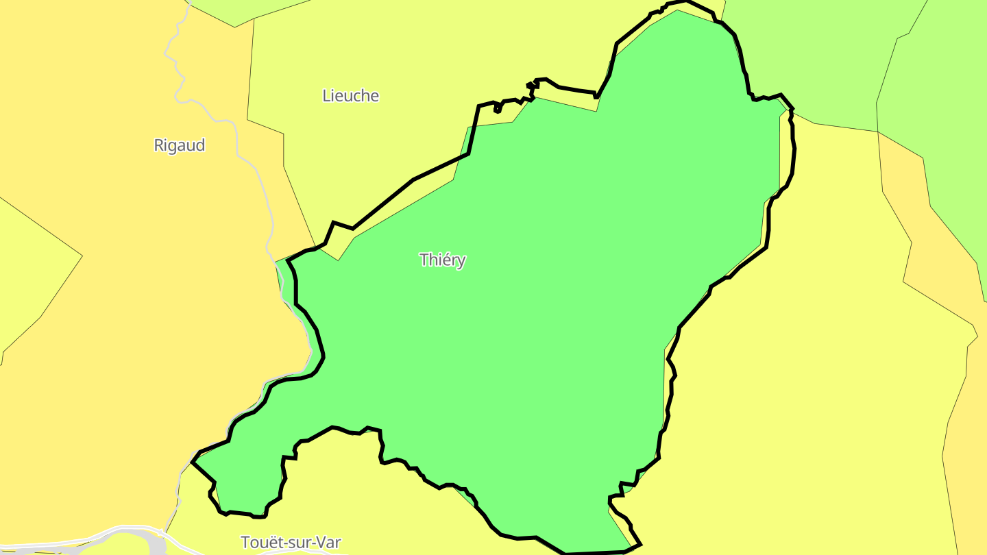 Carte des prix de l'immobilier Thiéry