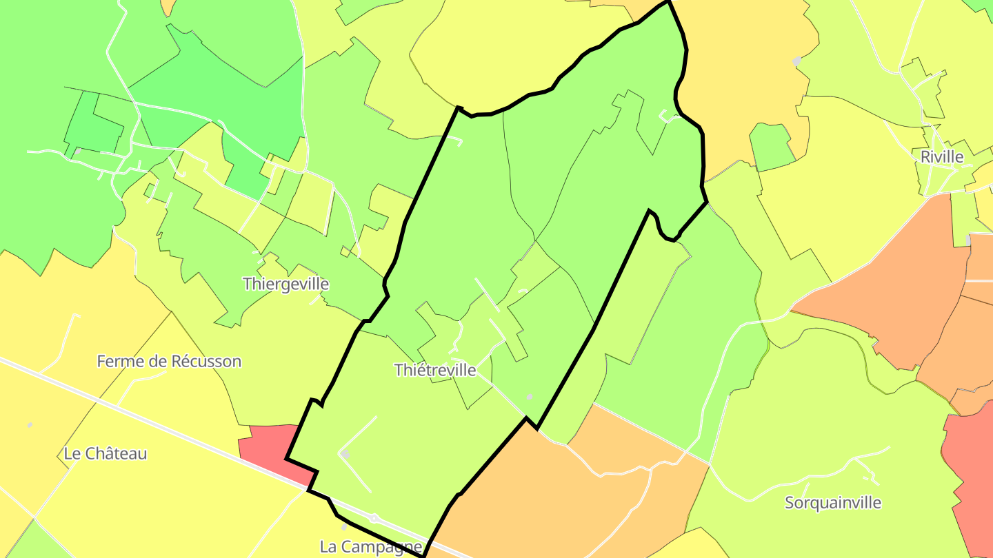 Carte des prix de l'immobilier Thiétreville