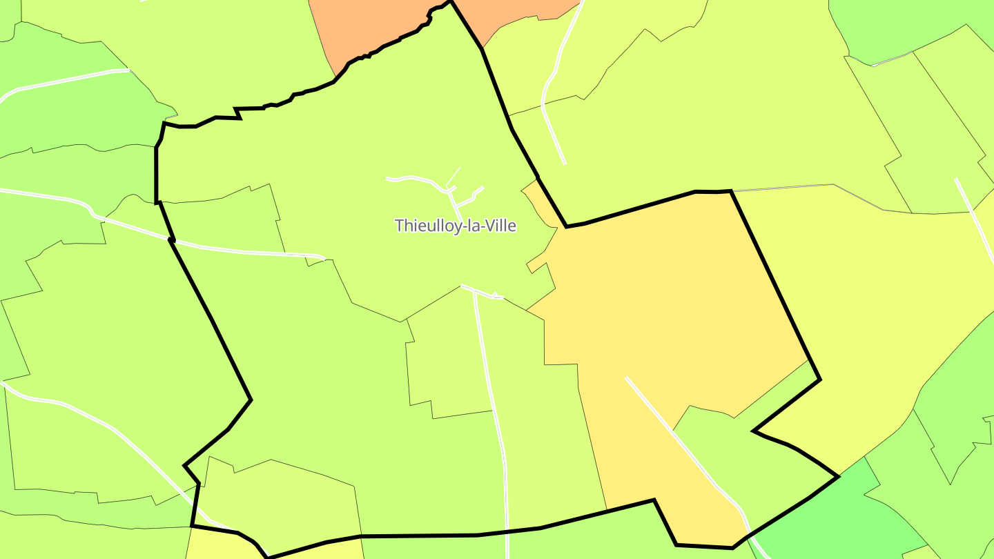 Carte des prix de l'immobilier Thieulloy-la-Ville