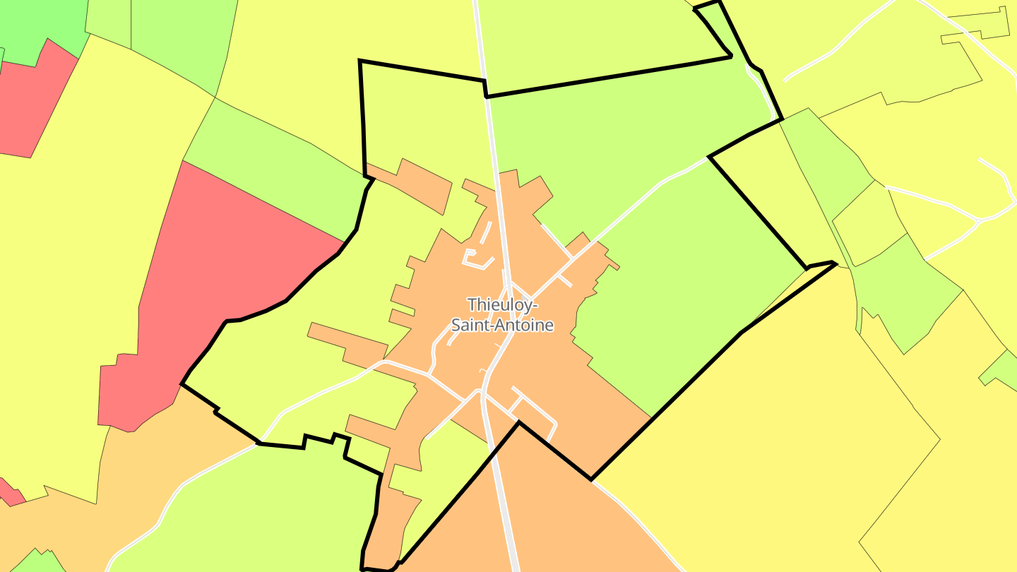 Carte des prix de l'immobilier Thieuloy-Saint-Antoine