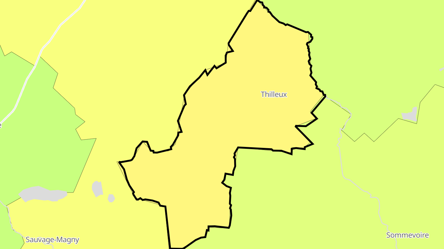 Carte des prix de l'immobilier Thilleux