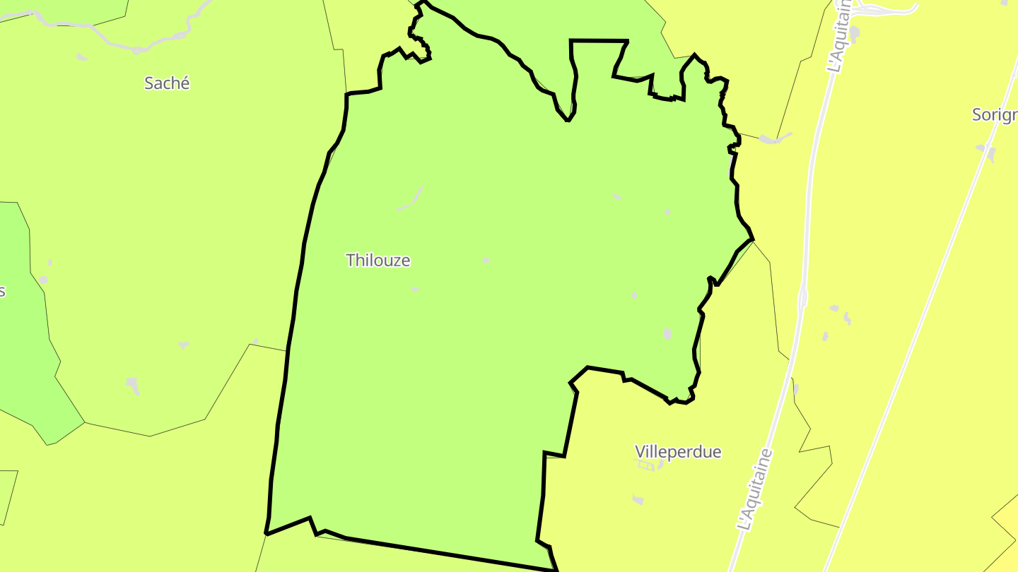Carte des prix de l'immobilier Thilouze