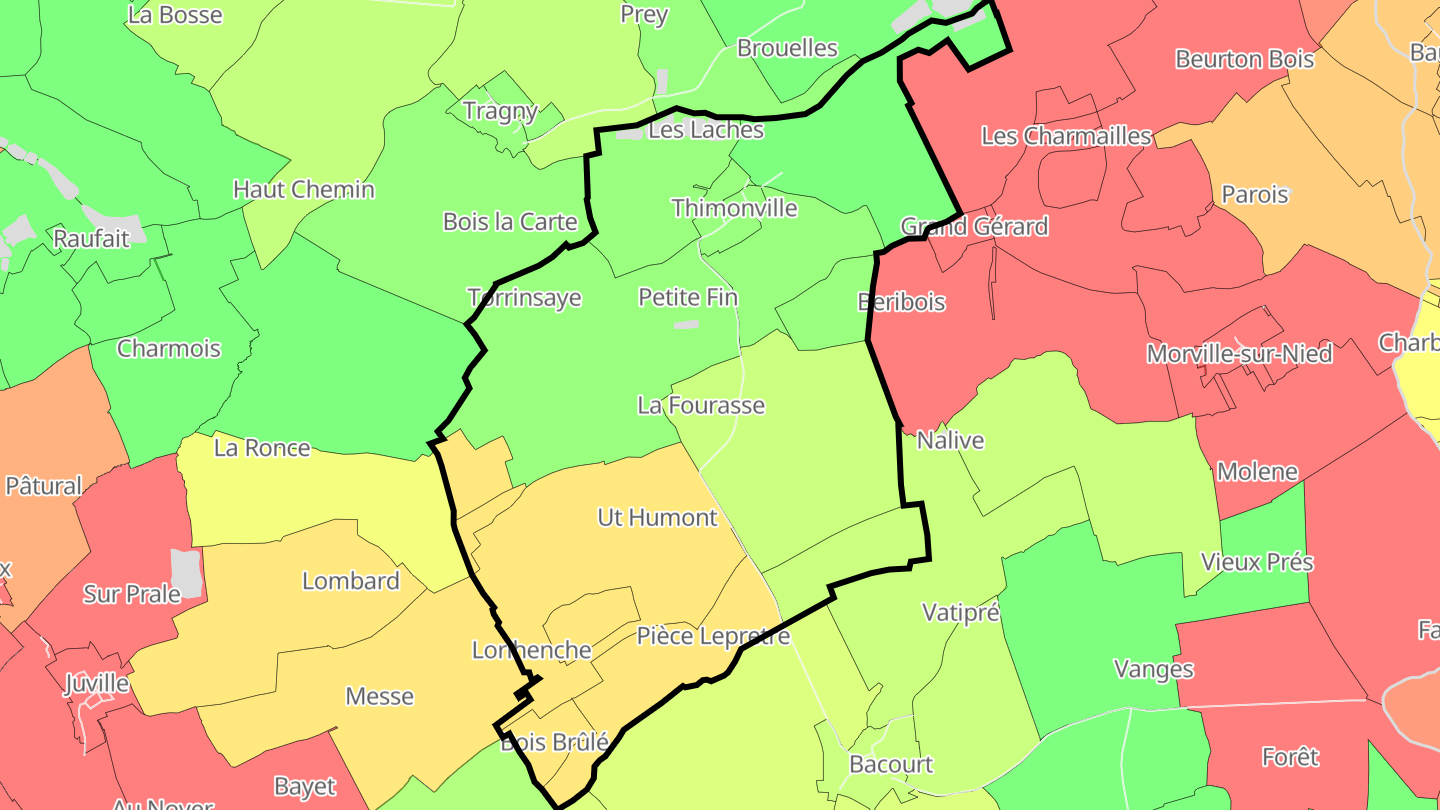 Carte des prix de l'immobilier Thimonville