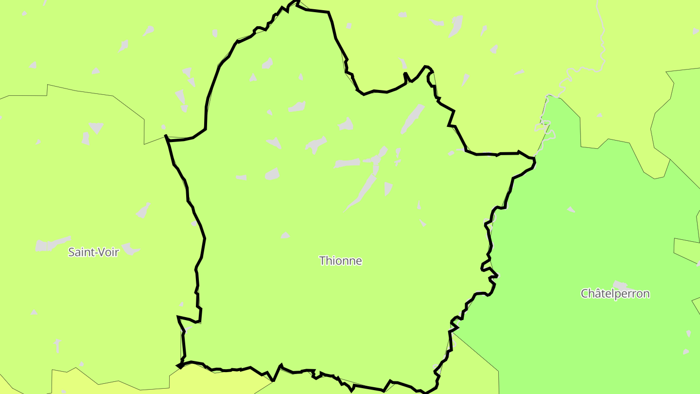 Carte des prix de l'immobilier Thionne