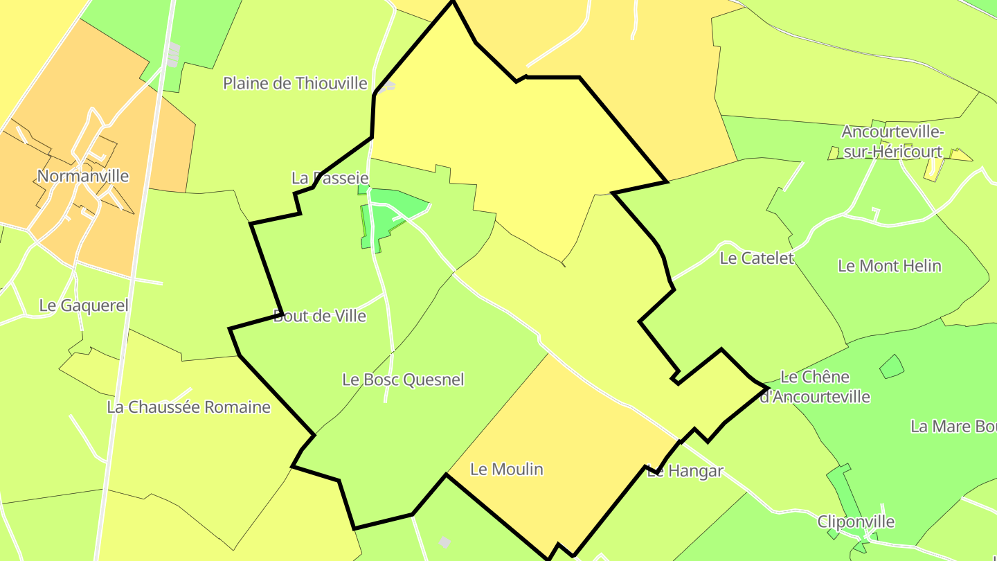 Carte des prix de l'immobilier Thiouville