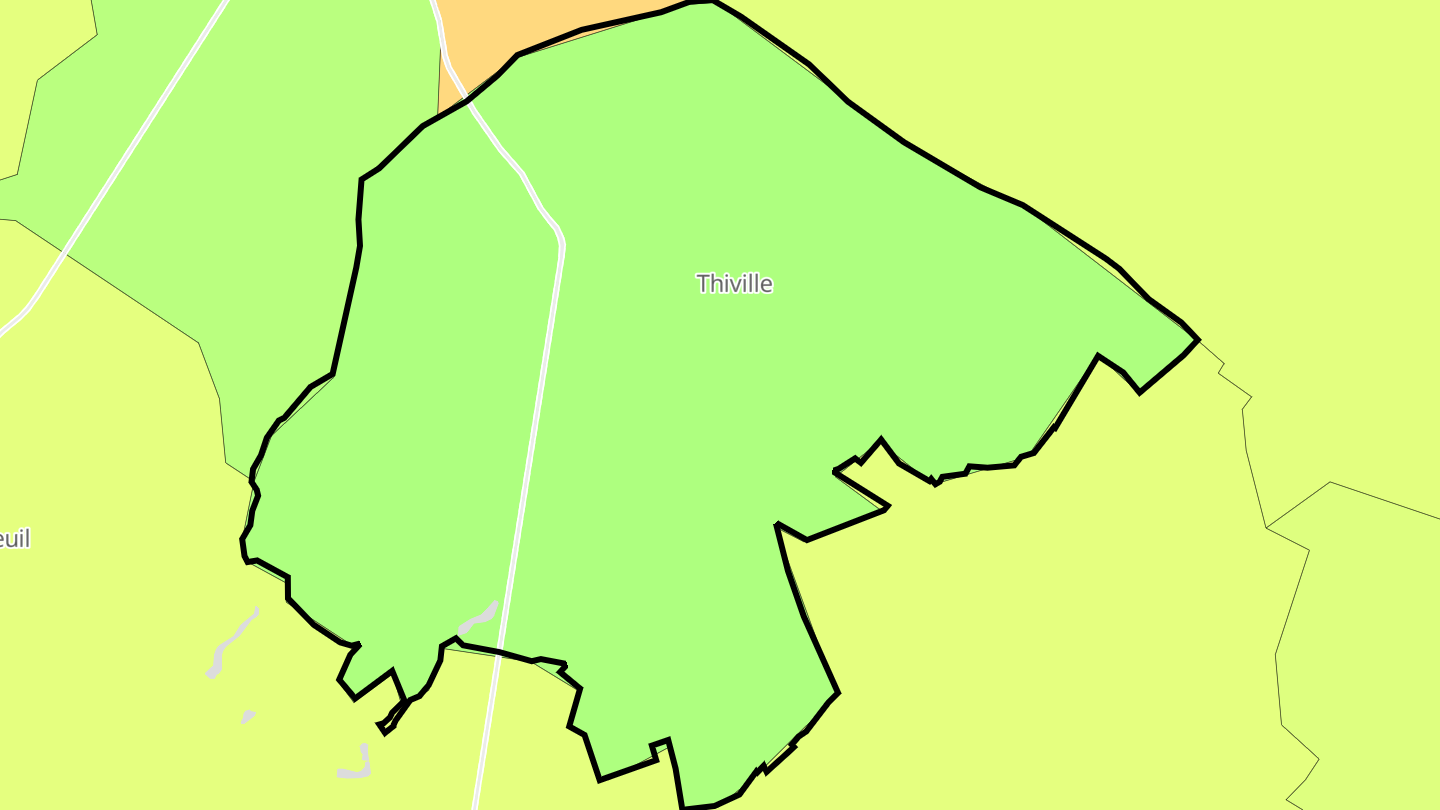 Carte des prix de l'immobilier Thiville