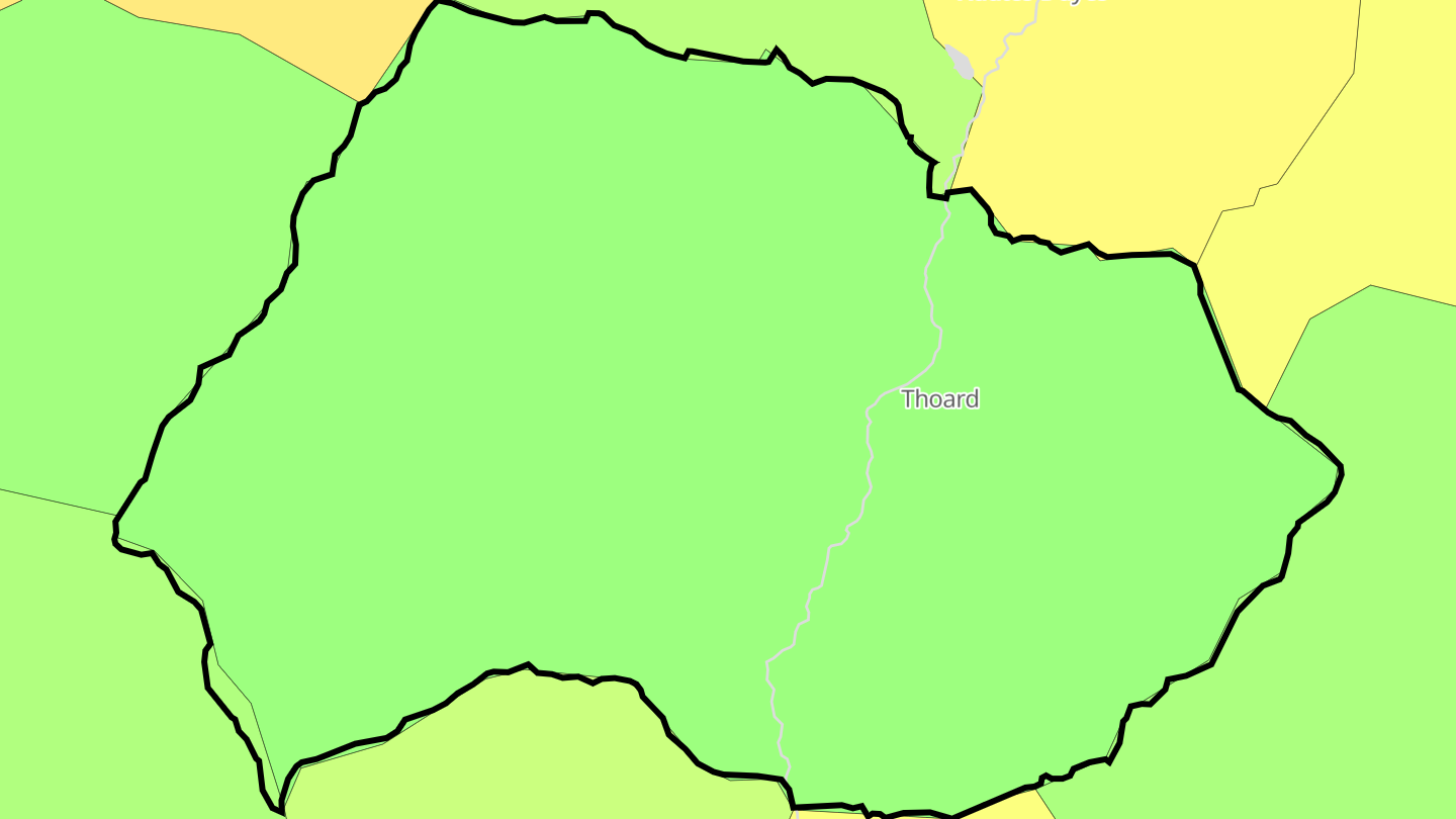 Carte des prix de l'immobilier Thoard