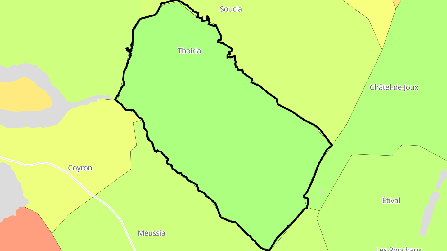 Carte des prix de l'immobilier Thoiria