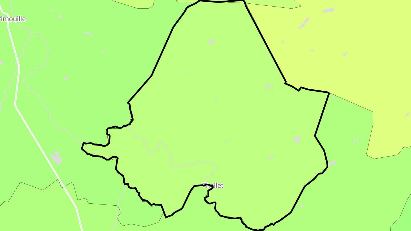 Carte des prix de l'immobilier Thollet