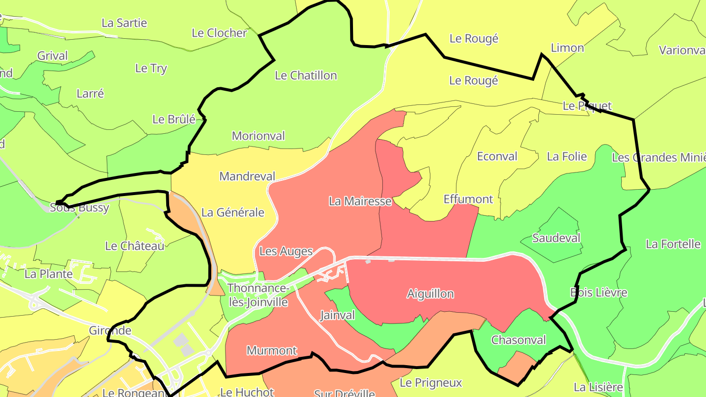 Carte des prix de l'immobilier Thonnance-lès-Joinville