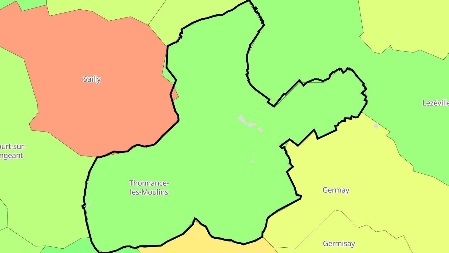 Carte des prix de l'immobilier Thonnance-les-Moulins