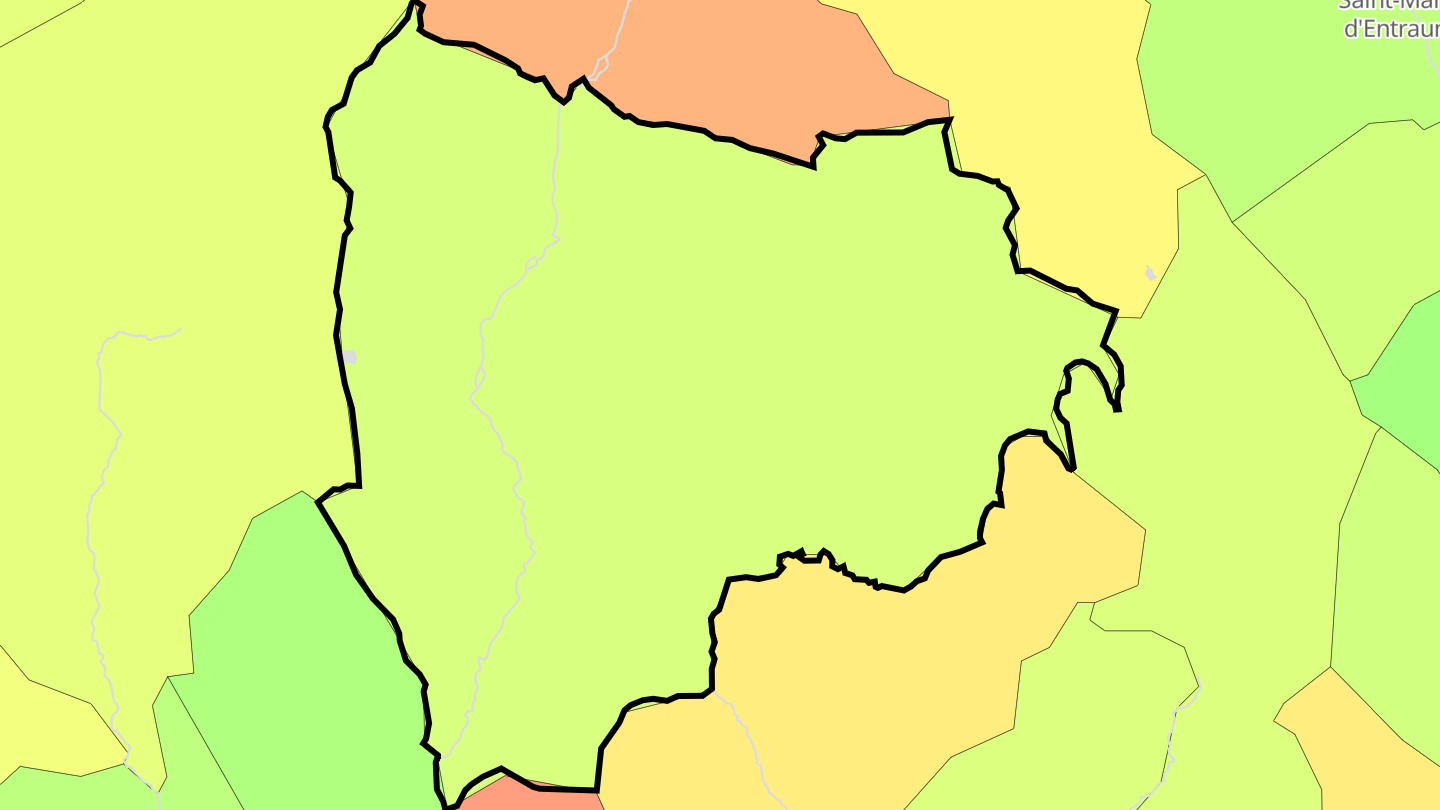 Carte des prix de l'immobilier Thorame-Haute