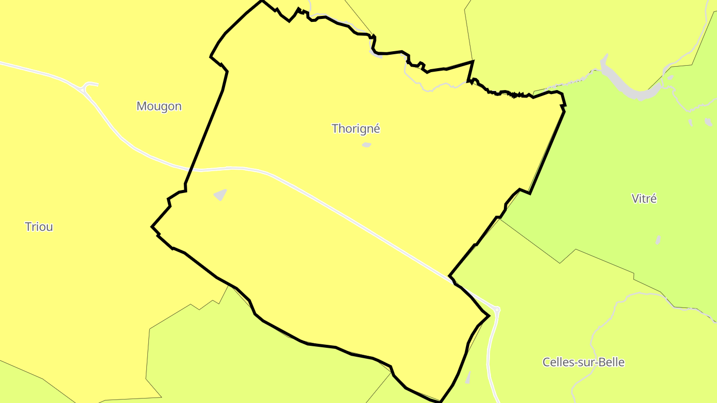 Carte des prix de l'immobilier Thorigné