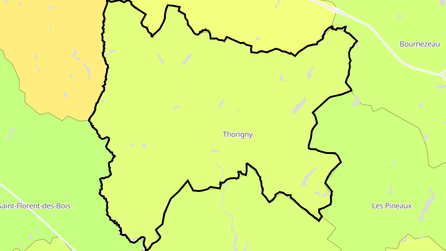 Carte des prix de l'immobilier Thorigny